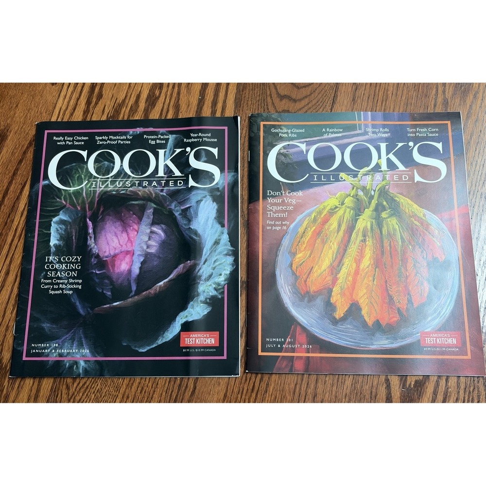 Lot of 2 - Cook's Illustrated Issue #201 & 198 2026 America's Test Kitchen